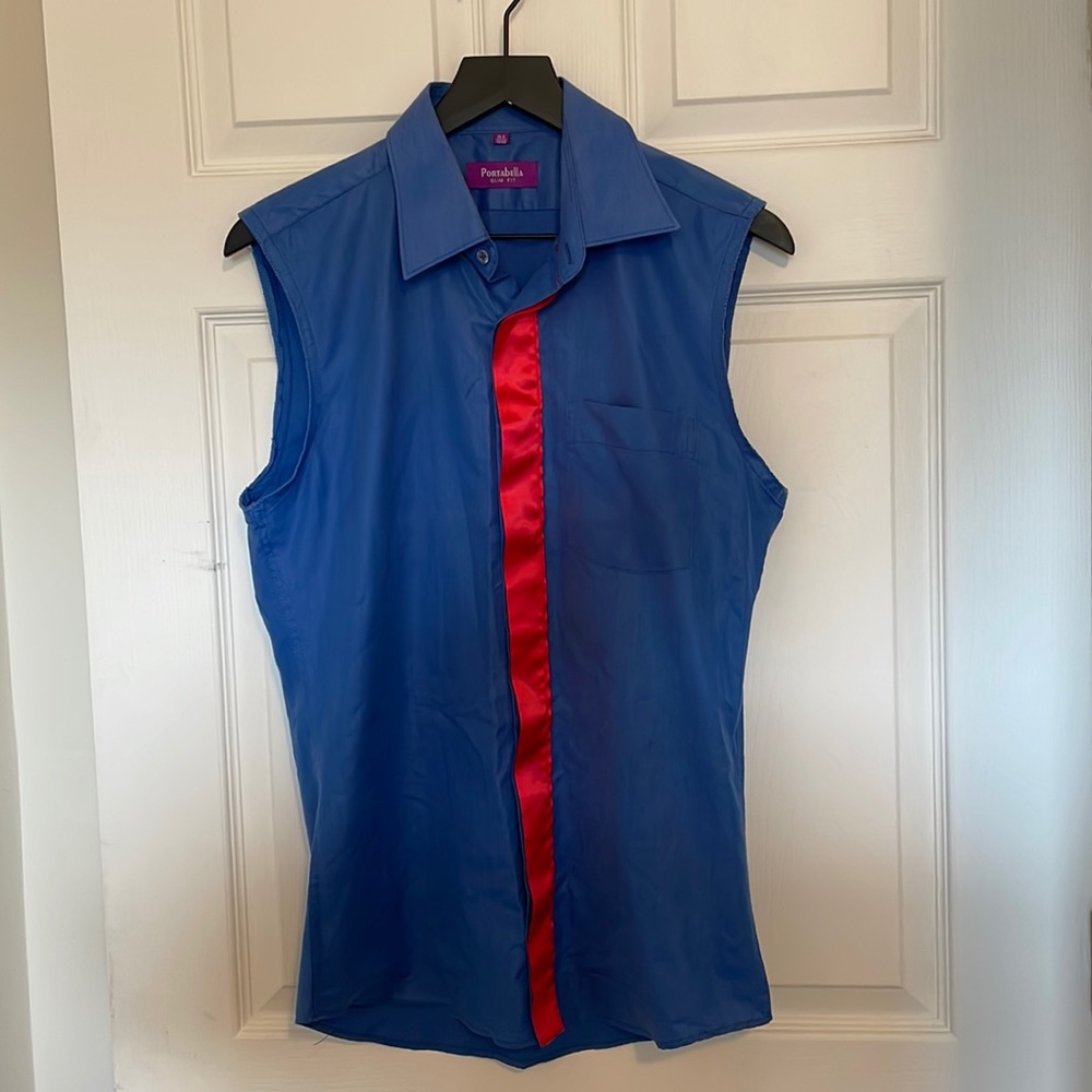 Portabella slim fit sleeveless shirt